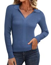 GRACE KARIN Women's 2XL Denim Blue Pullover Sweater V Neck Knit New - $211.24 MXN GRACE KARIN Women's 2XL Denim Blue Pullover Sweater V Neck Knit New - $211.24 MXN