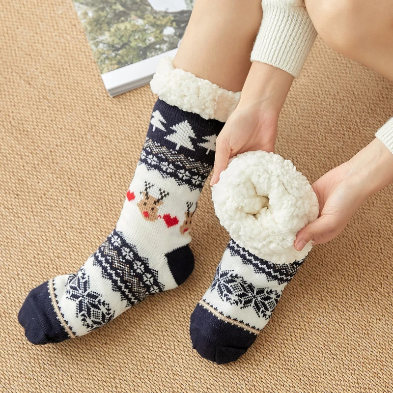 Sporting Christmas Warm Socks Plus Cotton Thicken Winter Socks For Women Cute Ca - £26.07 GBP
