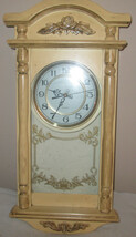 WOODEN WALL QUARTZ CLOCK CABINET  PLUS NEW MOVEMENT WORKS FINE - $77.35