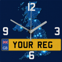 Custom British Number Plate Clock  -  Wall Clock - $30.24+