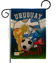World Cup Uruguay Soccer Burlap - Impressions Decorative Garden Flag G192117-DB - £18.35 GBP