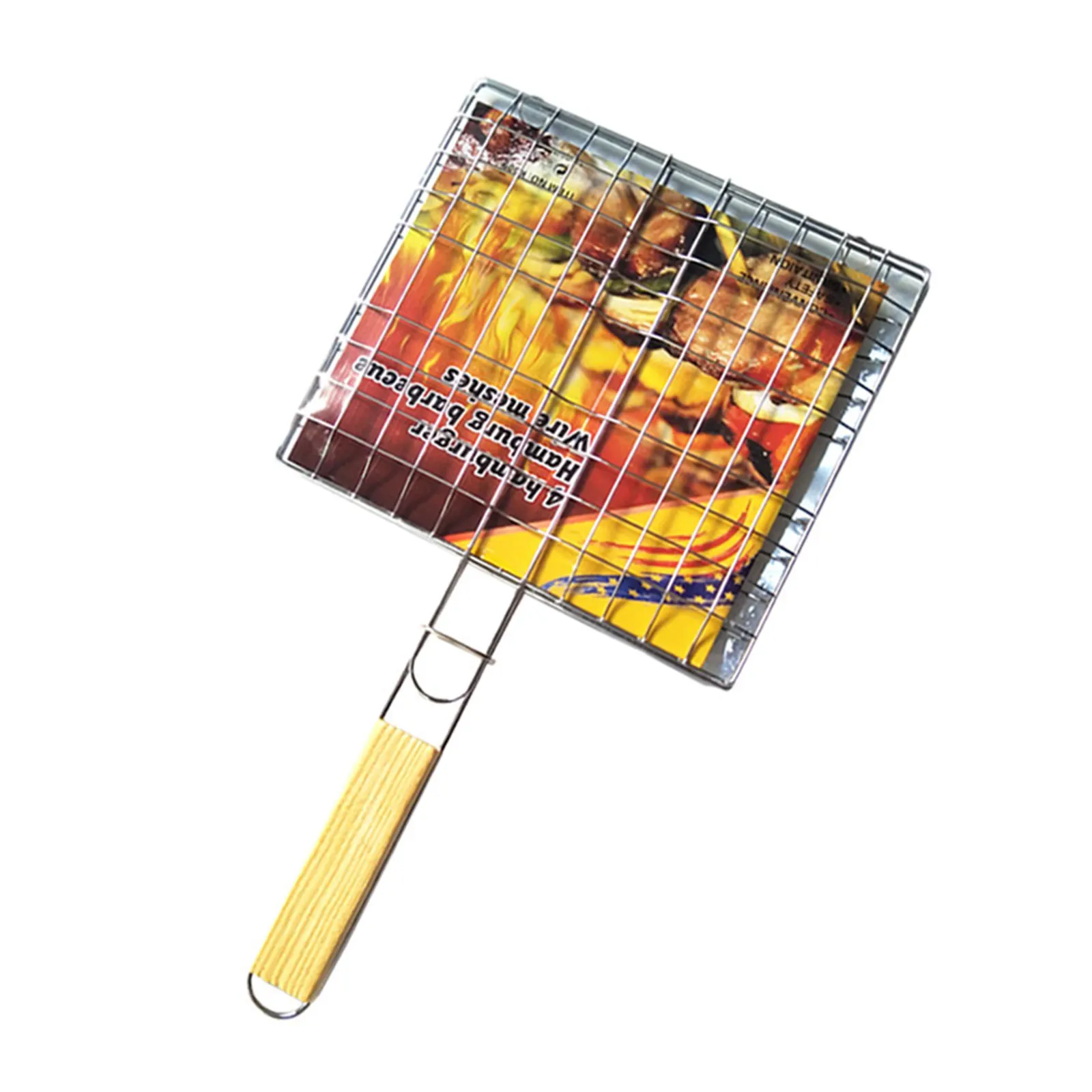 Illing basket grill bbq net steak meat fish mesh holder home tools bbq barbecue cooking thumb200