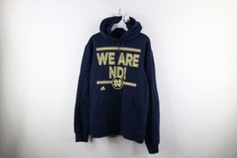Vtg Adidas Mens Medium Faded Spell Out Notre Dame University Hoodie Sweatshirt - £43.02 GBP