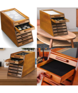 LUXURY Wood Knife Display Case Vintage Style Showcase Cabinet Wrist Watc... - $2,679.96 MXN