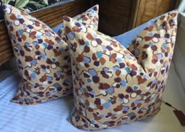 Missoni Home Set Of 2 Pillows Size: 24 X 24" New Ship Free Decorative Blue/Brown - $1,100.00