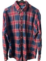 Ralph Lauren Classic Fit Shirt Mens L Red Plaid Flannel Long Sleeved Cab... - £14.48 GBP