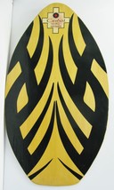 Tribal Surf Skim Board Wood Wall Hanger Tiki Primitive Design Style Flame - £29.39 GBP