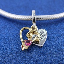 Engravable Heart &amp; Arrow Double Dangle Charm 763622C01 - £15.18 GBP