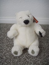 Vintage 1990s Coca Cola Plush Stuffed Polar Bear Handcrafted Holding Cok... - $9.95