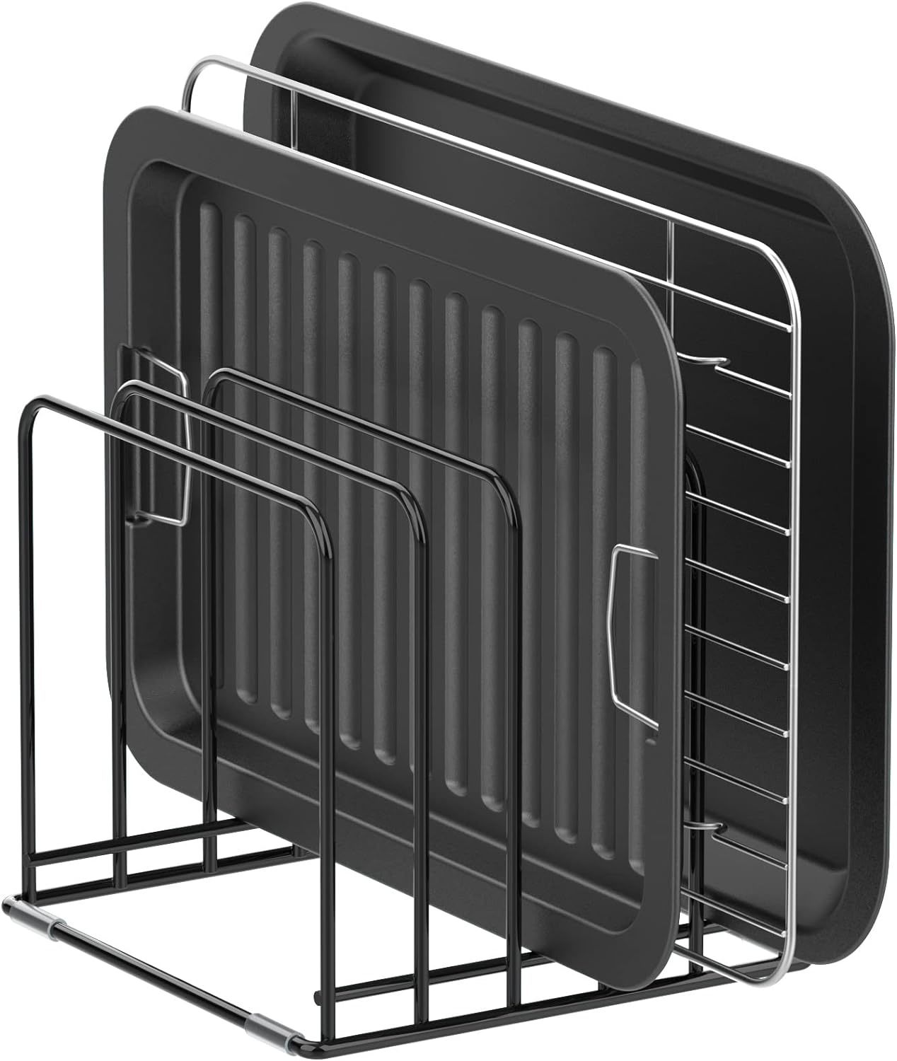 Kitchen Cabinet Organizer, Steel Cookware Holder, Divided Holder With 5,... - $39.92