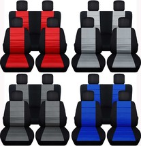 Front and Rear car seat covers fits 2001-2003 Ford Fiesta two tone nice colors - $159.99