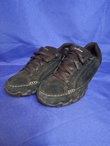 Skechers Size Us10  Bikers In Crowd Black Suede Textile Trainers Shoes 4... - £18.52 GBP