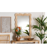 Nebu Bohemian Natural Scallop Rattan Accent Wall Mirror - $3,186.07 MXN