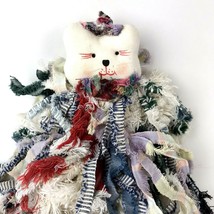 Handmade Rag Doll Kitty Kitsch Crazy Cat Lady Country Farm Cottage Decor - £14.17 GBP