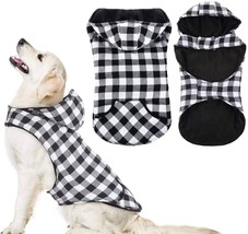 Dog Winter Coat, British Style Plaid Dog Clothes Cold Weather, Soft Warm xxl B4 - £18.35 GBP