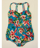 Suddenly Slim by Catalina women&#39;s swimsuit plus size 1X 16W floral one p... - £11.85 GBP
