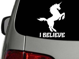 Unicorn I Believe Vinyl Decal Car Wall Window Sticker CHOOSE SIZE COLOR - $2.76+