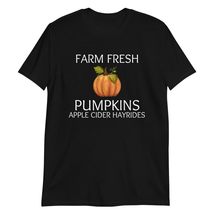 Farm Fresh Pumpkin Apples Hayrides Cider T-Shirt | Women Cute Pumpkins Fall Shir - £15.87 GBP+