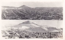 Cripple Creek Colorado CO 2 Views 1908 and 1941 Real Photo RPPC Postcard D15 - £2.30 GBP