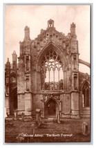 RPPC Melrose Abbey South Trancept Melrose Scotland UNP Postcard W21 - $7.53