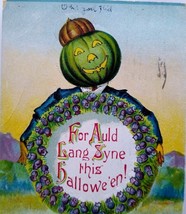 Halloween Green Face Goblin Gottschalk Dreyfuss &amp; Davis Postcard Germany 1909  - £50.08 GBP