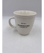 Starbucks Barista 2001 Ceramic Coffee Mug Abbey White with Handle - $13.84