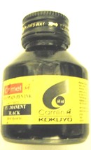 Camel Fountain Pen Ink PERMANENT BLACK Bottle 60 ml 2 oz Camlin Sealed - $14.85