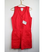 NWT 80s G Pellini M Red Cotton Shorts Tank Romper Jumpsuit - £51.03 GBP
