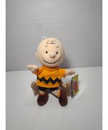 Applause Peanuts Collection 1990 8&quot; Charlie Brown Bean Bag Plush New WIT... - $8.90
