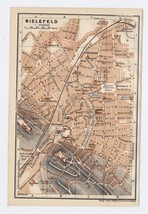 1911 Original Antique Map Of Bielefeld / Germany - £19.24 GBP