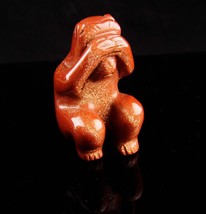 Solid Goldstone Monkey - Vintage paperweight - whimsical gift - hide and seek -  - £51.41 GBP