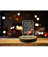 LED Base included | Hail Holy Queen Prayer Beautifully Engraved in Cryst... - $36.23 CAD+