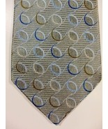 NEW Mosaique Light Aqua Gold Swirl Silk Tie Handmade in Italy - £11.34 GBP