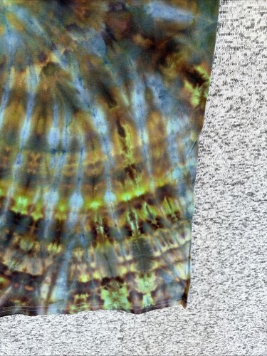 NEW Gilden Men’s Green Brown Gray Spiral Tie Dye Short Sleeve Shirt Size Large Item image 5