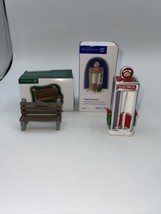 Department 56 snow village village phone booth and village park bench in boxes - £13.76 GBP