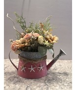 Spring Floral Arrangement in Metal Watering Can - Farmhouse Beach Rustic... - $444.60 MXN