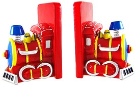 Zeckos Charming Red Train Engine Bookends - £31.64 GBP