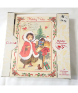 Vtg Christmas 18 Cards Girl Red White Cape Cardinals Holiday Wishes Cleo... - €19,23 EUR