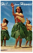 Hawaiian Hula Hawaii Postcard Posted - £7.08 GBP