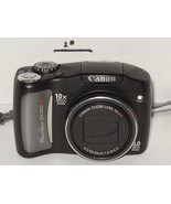 Canon PowerShot SX100 IS 8.0MP Digital Camera - Black 10X Zoom Tested Works - £58.88 GBP
