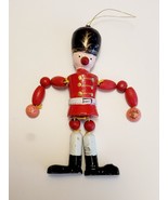 Antique 1950s Nutcracker Christmas Ornament Handmade 4.5&quot; Wood - $35.18 CAD
