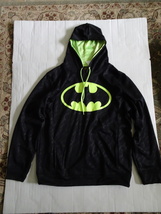 Batman Bioworld Hoodie/Sweatshirt Men&#39;s XL Black and Neon Yellow - Pullover -New - £15.02 GBP