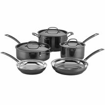 CUISINART MSS-8 Mica Shine Stainless Cookware Set, 8 Piece, Black - $293.99