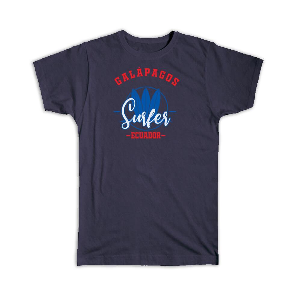 Galapagos Surfer Ecuador : Gift T-Shirt Tropical Beach Travel Vacation Surfing Item image 3