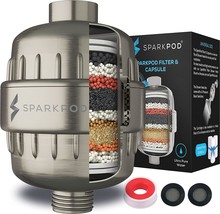 Sparkpod High Output Shower Filter Capsule - Suitable, Elegant Brushed N... - £35.54 GBP