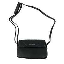 Tahari Calista Crossbody Bag Black Vegan Leather Flap New - $47.50 CAD
