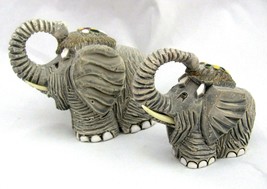 vtg Artesania Rinconada Elephant Pair Figurine Set Small Medium Retired Uruguay  - £29.24 GBP