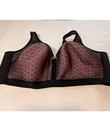 Cacique Women&#39;s Plus Size Black with Pink Lining No Wire Bra SZ 48DD - $15.88