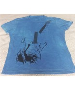 John Varvatos Star USA Men&#39;s Stone Wash Blue Broken Guitar Graphic Tee X... - €34,44 EUR