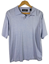 Brandini Knit Polo Shirt Size Medium Mens Light Blue Yachting Coastal Sa... - £29.27 GBP